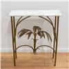 Image 1 : Mid-Century Gilt Metal Marble Top Console