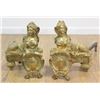 Pair Dore Bronze Empire Style Figural Chenets