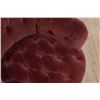 Image 2 : Victorian Style Red Velvet Tufted Armchair