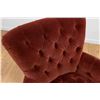 Image 3 : Victorian Style Red Velvet Tufted Armchair