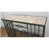 Image 3 : Wrought Iron Marble Top Console