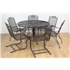Image 1 : 7-Piece Foliate Design Iron Garden Set