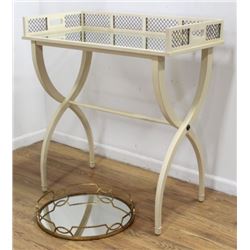 Jansen Style White Painted Wood Serving Table