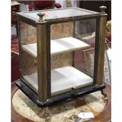 :Bronze & Black Glass Display Cabinet