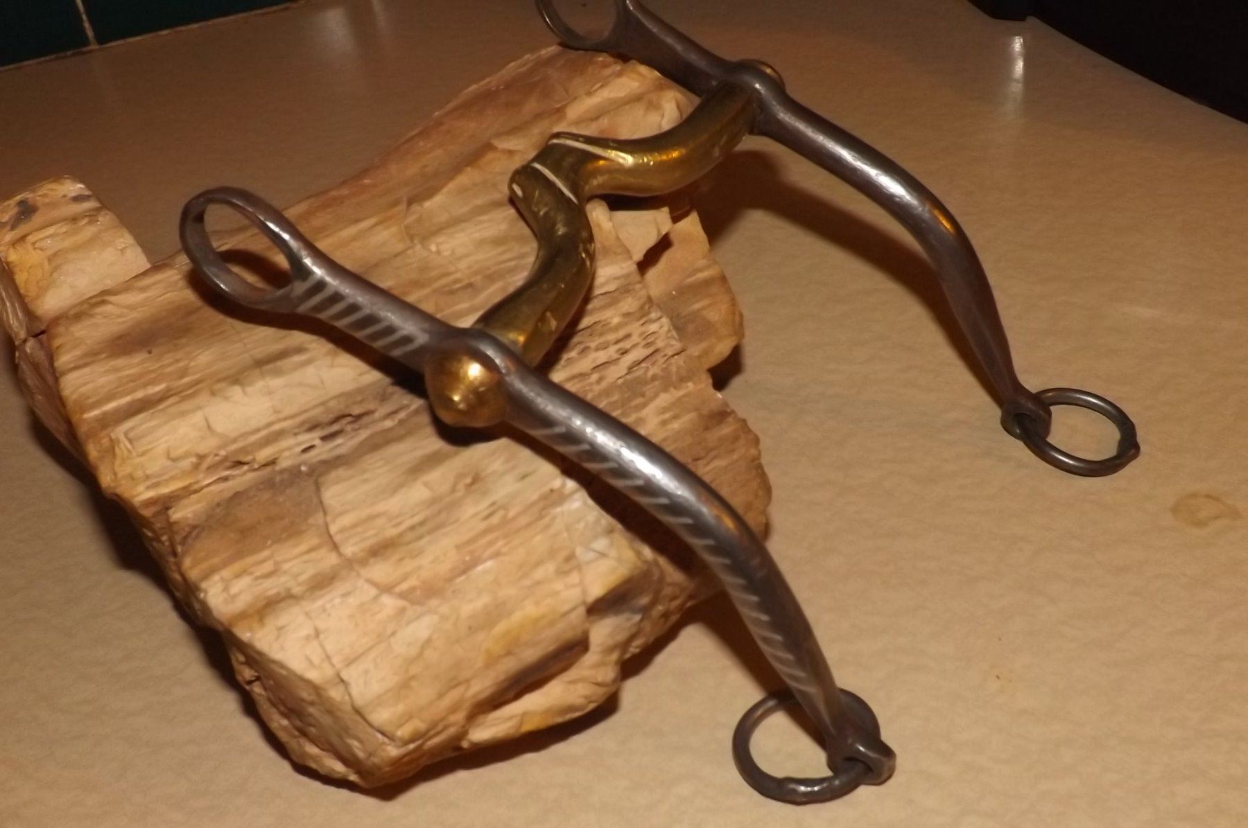 Old Horse Bit Collectors With Pesos Cowboy Western Collectors Piece