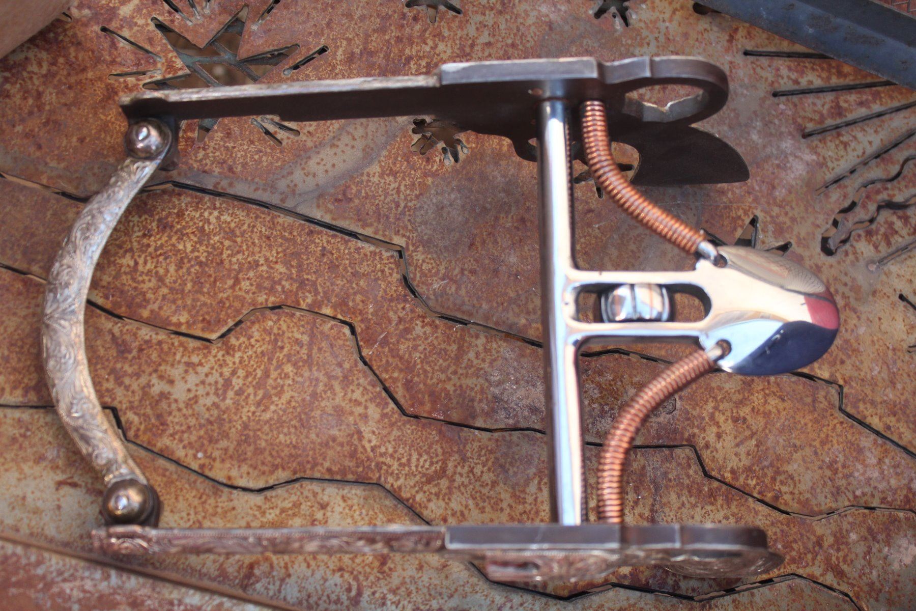 Silver Western Cowboy Gun Horse Bit Collectors