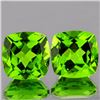 Image 1 : Natural Cushion Green Peridot Pair 5.30 Cts - VVS