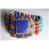 Image 1 : Tibet Hand Made Turquoise, Coral, Lapis Lazuli Bracelet