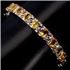 Image 1 : Natural  Yellow Citrine Red Ruby Bangle