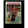 Image 1 : 1975-76 KEN DRYDEN #35 TOPPS HOCKEY TRADING CARD