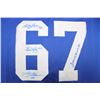 Image 2 : 1967 Maple Leafs "Stanley Cup" Jersey Signed by (4) with Johnny Bower, Red Kelly, Larry Hillman, & B