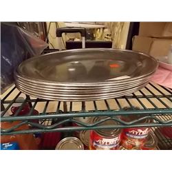 OVAL STAINLESS STEEL CHARGER PLATES - 8 TTL