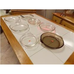 GLASS DISHWARE - PYREX AND OTHER 7PC