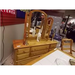 RUSTIC PINE DRESSER  - 8 DRAWER