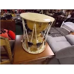 ORNATE CARVED DRUM - FIRST NATIONS DESIGN - AS-IS