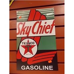 AUTOMOTIVE MEMORABILIA - METAL TEXACO SIGN - SKY CHIEF