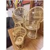 Image 1 : CHILD'S WICKER DOLL CHAIRS - 4 TTL