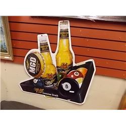 BREWERS MEMORABILIA - METAL - MILLER GENUINE DRAFT