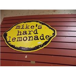 BREWERS COLLECTIBLE SIGN - METAL - MIKE'S HARD LEMONADE - METAL