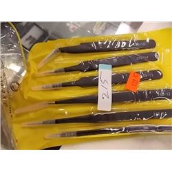JEWELER'S TWEEZER TOOLS (6PC) - NEW