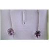 Image 1 : EARRINGS- 1.4CT AMETHYST IN 14K GOLD SETTING - INCLUDES CERTIFICATE $350