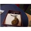 Image 2 : NECKLACE PENDANT - NEW POLISHED AMMONITE PENDANT IN STERLING SILVER SETTING