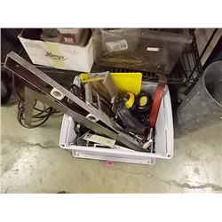 BIN OF ASSORTED TOOLS