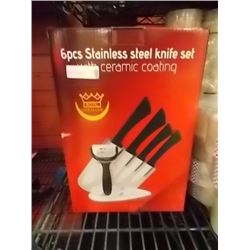 NEW STAINLESS STEEL KNIFE SET - 6 PC - GERMANY COATING - 6PC