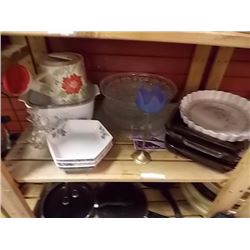SHELF OF MISC - PYREX & MORE