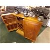 Image 1 : SOLID WOOD BAR CABINET WITH ROOSTER MOTIF