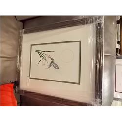 FRAMED RICHARD SHORTY PRINT - SIGNED - COUNTRY HUMMING BIRD