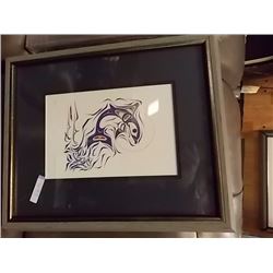 FRAMED RICHARD SHORTY PRINT - SIGNED - DOLPHIN
