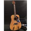 Image 1 : DILLION DV-20S ACOUSTIC GUITAR, WITH BIRD DESIGN ON PICK GUARD, COMES WITH HARD SHELL CASE
