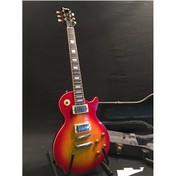 EPIPHONE LES PAUL, WITH TWO HUMBUCKER PICKUPS, TWO TONE AND TWO VOLUME CONTROLS, HAS PICKGUARD,
