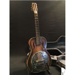 NO NAME, VERY OLD, RESONATOR GUITAR, NO MARKINGS, BRAND, SERIAL NUMBER OR ANY INFORMATION AT ALL,