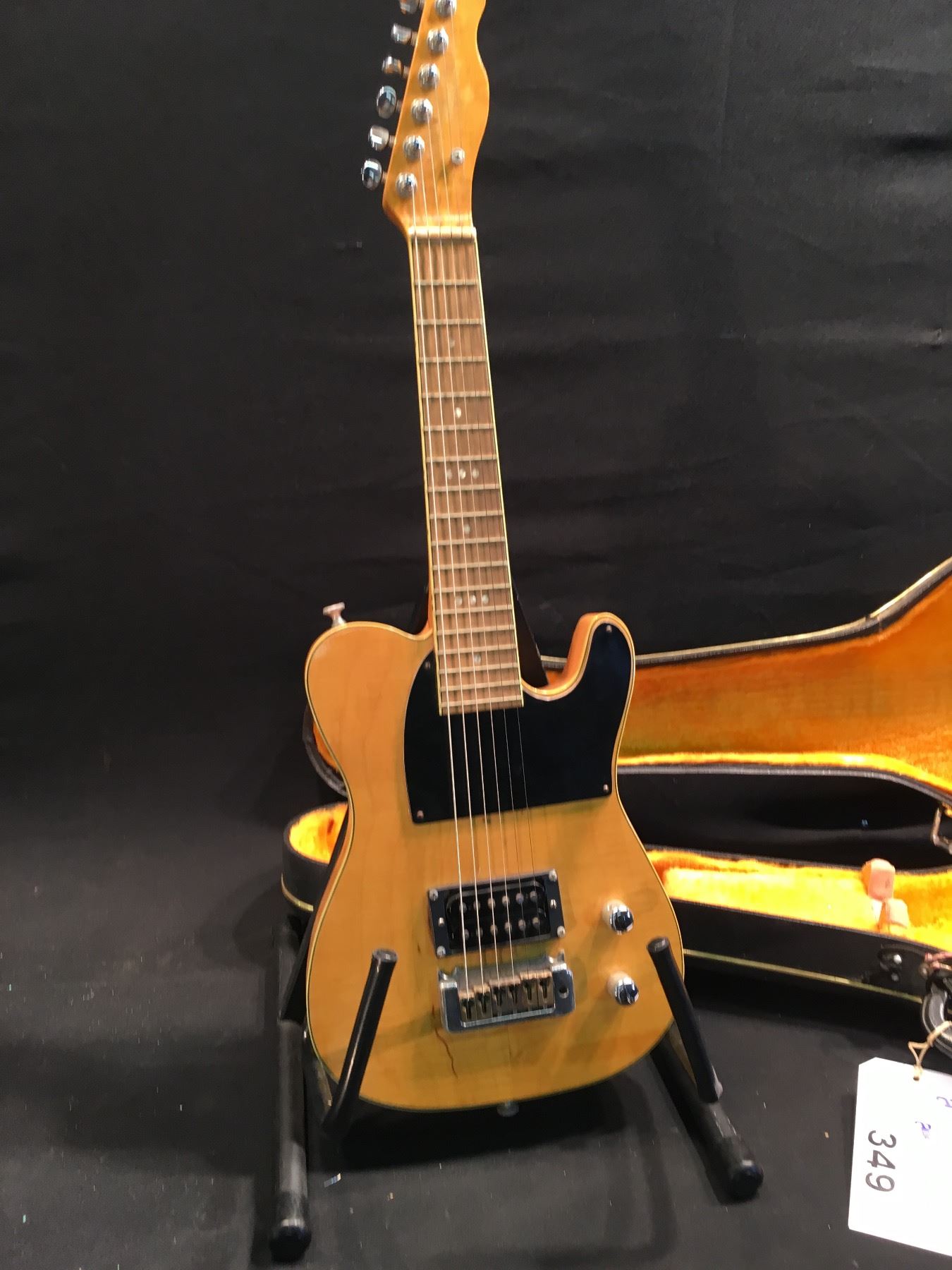 HOPKINS TELE STYLE MINI ELECTRIC GUITAR, WITH SINGLE HUMBUCKER PICKUP