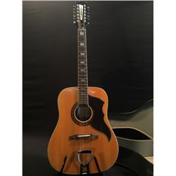 EKO MODEL RANGER X12, 12 STRING ACOUSTIC GUITAR, MADE IN ITALY, NOVEMBER 25, 1972, SIGNED BY