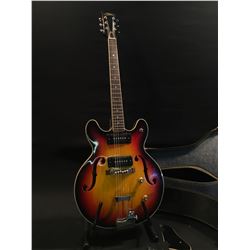 ARIA HOLLOW BODY ELECTRIC GUITAR, MADE IN JAPAN, LIKELY IN 1983, SERIAL NUMBER 8332, WITH TWO