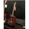 Image 2 : 3 GUITARS: EPIPHONE SG, SQUIER M-80 WITH TWO HUMBUCKER PICKUPS, BUILT-IN TUNER AND SOFT SHELL CASE,