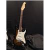 Image 2 : 3 GUITARS: ROK AXE, BURSWOOD, AND GK STRAT STYLE ELECTRIC GUITARS, WITH ONE HARD SHELL AND ONE SOFT