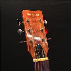SUZUKI NO. F-90 ACOUSTIC GUITAR, MADE IN NAGOYA, JAPAN, COMES WITH
