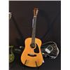 Image 2 : 3 GUITARS: SAMICK MODEL SW 115E ACOUSTIC GUITAR WITH SOFT SHELL CASE, FIRST ACT ME505 ELECTRIC