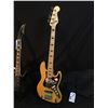 Image 2 : 3 GUITARS: SQUIER 5 STRING JAZZ BASS WITH SOFT SHELL CASE, SAMICK ELECTRIC GUITAR WITH FLOYD ROSE