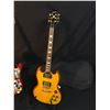 Image 2 : 3 GUITARS: DE ARMOND LES PAUL JUNIOR/STUDIO STYLE ELECTRIC GUITAR WITH SOFT SHELL CASE, VANTAGE