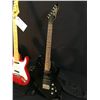 Image 2 : 4 GUITARS: SQUIER STRAT GUITAR WITH SOFT SHELL CASE, SQUIER P-BASS, MANSFIELD STRAT STYLE GUITAR,