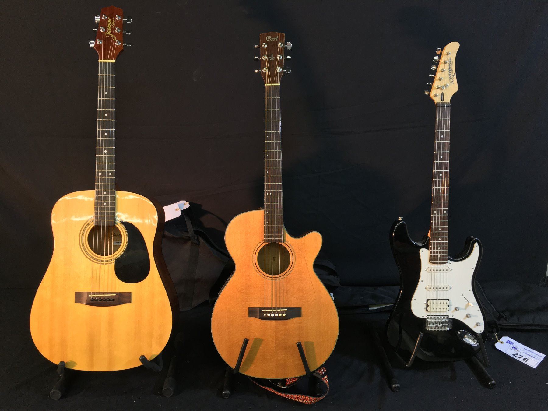 3 Guitars Renegade Strat Style Electric Guitar With Bridge Position Humbucker Pickup And Soft