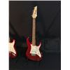 Image 2 : 3 GUITARS: IBANEZ GIO STRAT STYLE GUITAR WITH BRIDGE POSITION HUMBUCKER AND SOFT SHELL CASE,