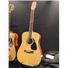 Image 2 : 3 GUITARS: SAMICK MODEL SW292S SPALTED WOOD ACOUSTIC GUITAR WITH SOFT SHELL CASE, ARIA MODEL AA300
