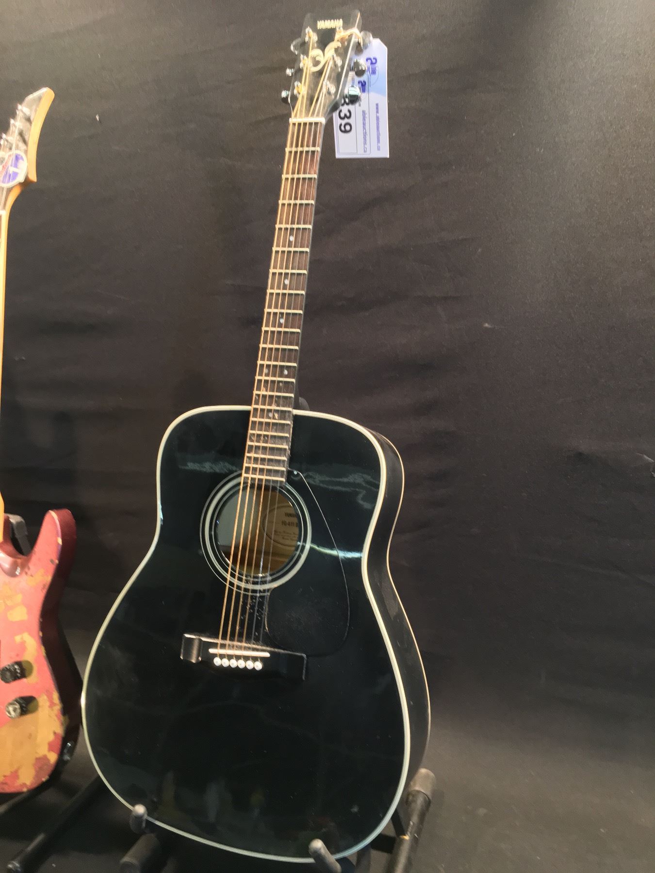 3 GUITARS YAMAHA FG 411 ACOUSTIC GUITAR SAMICK ELECTRIC GUITAR AND yamaha-fg-411