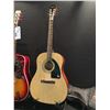 Image 2 : 3 GUITARS: EPIPHONE AJ-100 ACOUSTIC GUITAR WITH SOFT SHELL CASE, 'FENDER' (PAINTED ON LOGO,